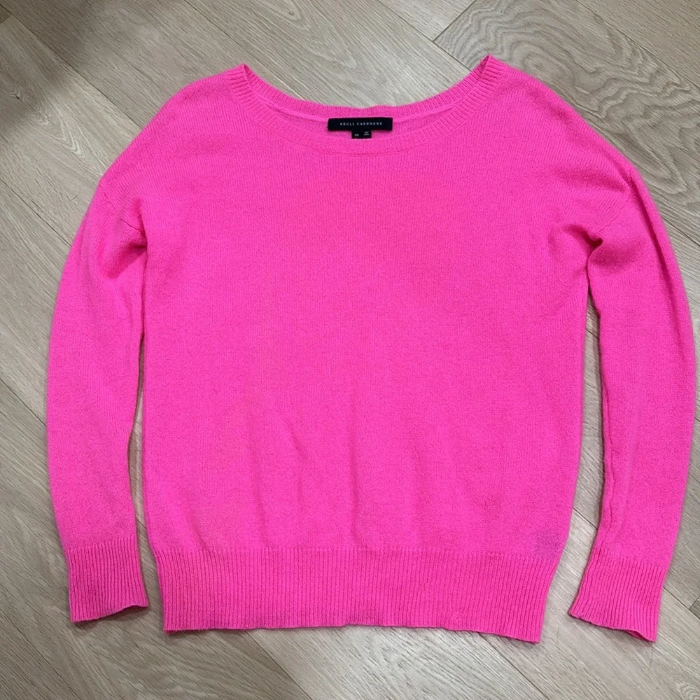 SKULL CASHMERE (XS) Pink Skull Sweater Soft Luxury Knit - Picture 5 of 13